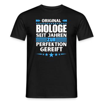 Biologist matured to perfection - Men's T-Shirt - black - Front - AI Model Male 178 light (178cm)