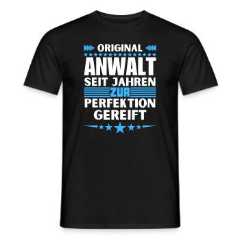 Lawyer matured to perfection - Men's T-Shirt - black - Front - AI Model Male 178 light (178cm)