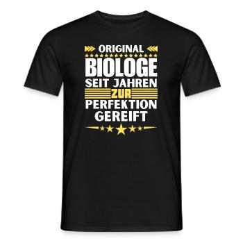 Biologist matured to perfection - Men's T-Shirt - black - Front - AI Model Male 178 light (178cm)