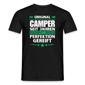 Camper matured to perfection - Men's T-Shirt - black - Front - AI Model Male 178 light (178cm)