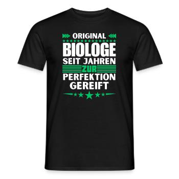 Biologist matured to perfection - Men's T-Shirt - black - Front - AI Model Male 178 light (178cm)