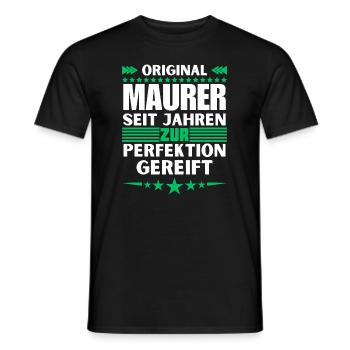 Les maçons ont mûri à la perfection - T-shirt homme - noir - Devant - AI Model Male 178 light (178cm)