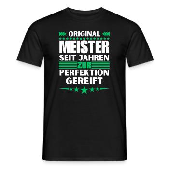 Masters Matured to Perfection - Men's T-Shirt - black - Front - AI Model Male 178 light (178cm)
