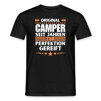Camper matured to perfection - Men's T-Shirt - black - Front - AI Model Male 178 light (178cm)