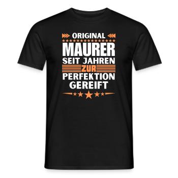 Les maçons ont mûri à la perfection - T-shirt homme - noir - Devant - AI Model Male 178 light (178cm)