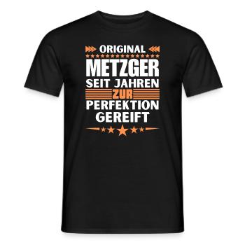 Butcher matured to perfection - Men's T-Shirt - black - Front - AI Model Male 178 light (178cm)