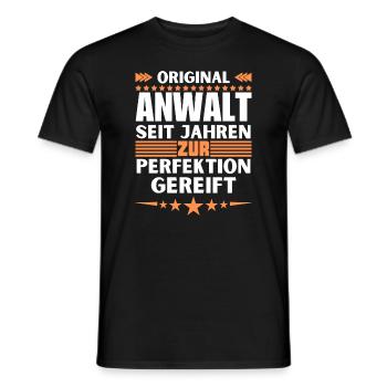 Lawyer matured to perfection - Men's T-Shirt - black - Front - AI Model Male 178 light (178cm)
