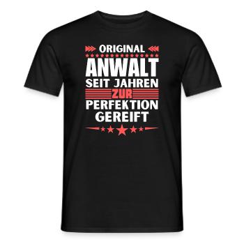 Lawyer matured to perfection - Men's T-Shirt - black - Front - AI Model Male 178 light (178cm)