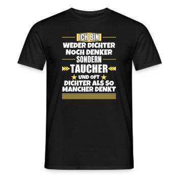 Neither poets nor thinkers, but divers - Men's T-Shirt - black - Front - AI Model Male 178 light (178cm)
