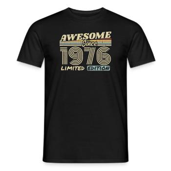 Vintage 1976 Rétro - Cadeau D’anniversaire 1976 - T-shirt homme - noir - Devant - AI Model Male 178 light (178cm)