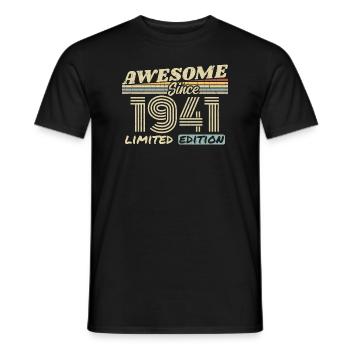Vintage 1941 Rétro - Cadeau D’anniversaire 1941 - T-shirt homme - noir - Devant - AI Model Male 178 light (178cm)