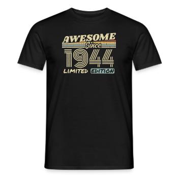 Vintage 1944 Rétro - Cadeau D’anniversaire 1944 - T-shirt homme - noir - Devant - AI Model Male 178 light (178cm)