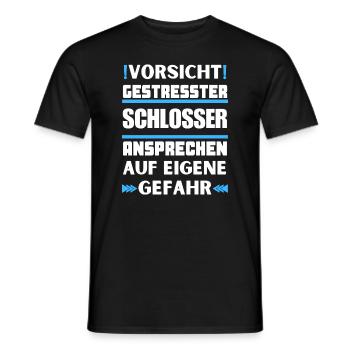 Ne parlez pas à des serruriers stressés ! - T-shirt homme - noir - Devant - AI Model Male 178 light (178cm)