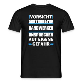 Ne parlez pas à un artisan stressé ! - T-shirt homme - noir - Devant - AI Model Male 178 light (178cm)