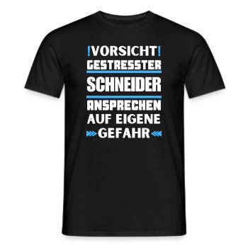 Gestresster Schneider nicht ansprechen! - Männer T-Shirt - Schwarz - Vorne - AI Model Male 178 light (178cm)