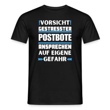 Don't talk to stressed postman! - Men's T-Shirt - black - Front - AI Model Male 178 light (178cm)