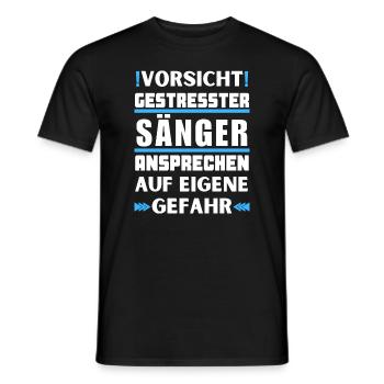 Gestresster Sänger nicht ansprechen! - Männer T-Shirt - Schwarz - Vorne - AI Model Male 178 light (178cm)