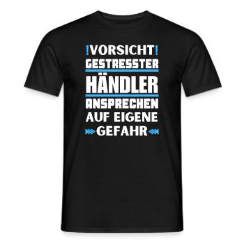 Don't talk to stressed traders! - Men's T-Shirt - black - Front - AI Model Male 178 light (178cm)