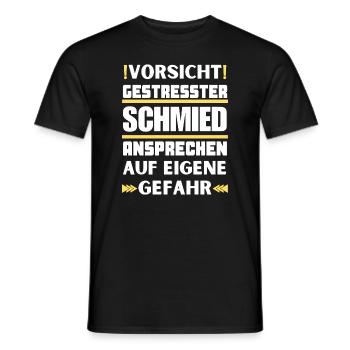 Don't talk to stressed blacksmith! - Men's T-Shirt - black - Front - AI Model Male 178 light (178cm)