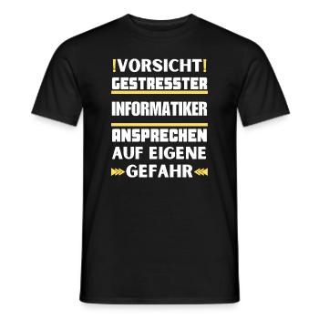 Ne parlez pas à un informaticien stressé ! - T-shirt homme - noir - Devant - AI Model Male 178 light (178cm)