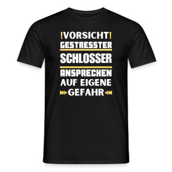 Ne parlez pas à des serruriers stressés ! - T-shirt homme - noir - Devant - AI Model Male 178 light (178cm)