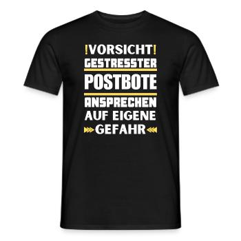 Don't talk to stressed postman! - Men's T-Shirt - black - Front - AI Model Male 178 light (178cm)