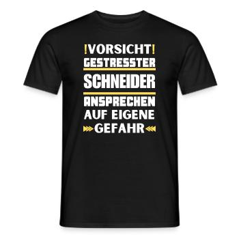 Gestresster Schneider nicht ansprechen! - Männer T-Shirt - Schwarz - Vorne - AI Model Male 178 light (178cm)