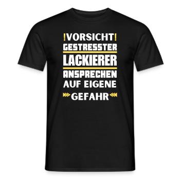 Gestresster Lackierer nicht ansprechen! - Männer T-Shirt - Schwarz - Vorne - AI Model Male 178 light (178cm)