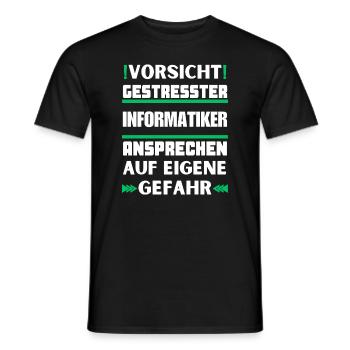Ne parlez pas à un informaticien stressé ! - T-shirt homme - noir - Devant - AI Model Male 178 light (178cm)