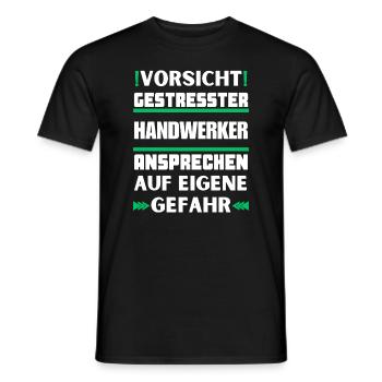 Ne parlez pas à un artisan stressé ! - T-shirt homme - noir - Devant - AI Model Male 178 light (178cm)