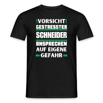 Gestresster Schneider nicht ansprechen! - Männer T-Shirt - Schwarz - Vorne - AI Model Male 178 light (178cm)