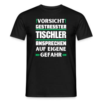 Ne parlez pas à des menuisiers stressés ! - T-shirt homme - noir - Devant - AI Model Male 178 light (178cm)