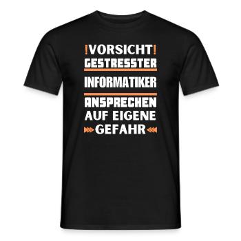 Ne parlez pas à un informaticien stressé ! - T-shirt homme - noir - Devant - AI Model Male 178 light (178cm)