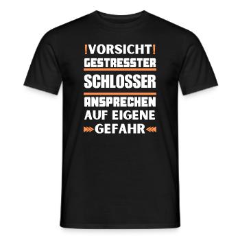 Ne parlez pas à des serruriers stressés ! - T-shirt homme - noir - Devant - AI Model Male 178 light (178cm)