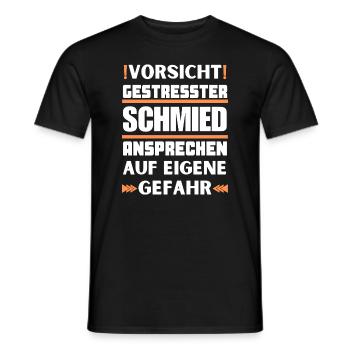 Don't talk to stressed blacksmith! - Men's T-Shirt - black - Front - AI Model Male 178 light (178cm)