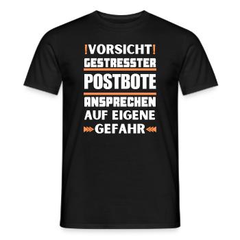 Gestresster Postbote nicht ansprechen! - Männer T-Shirt - Schwarz - Vorne - AI Model Male 178 light (178cm)