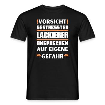 Gestresster Lackierer nicht ansprechen! - Männer T-Shirt - Schwarz - Vorne - AI Model Male 178 light (178cm)