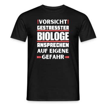Don't talk to stressed biologist! - Men's T-Shirt - black - Front - AI Model Male 178 light (178cm)