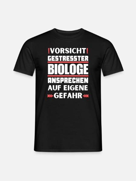 Don't talk to stressed biologist! - Men's T-Shirt - black