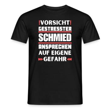 Don't talk to stressed blacksmith! - Men's T-Shirt - black - Front - AI Model Male 178 light (178cm)
