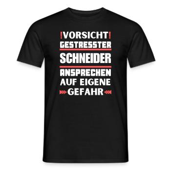 Gestresster Schneider nicht ansprechen! - Männer T-Shirt - Schwarz - Vorne - AI Model Male 178 light (178cm)
