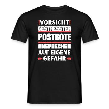 Gestresster Postbote nicht ansprechen! - Männer T-Shirt - Schwarz - Vorne - AI Model Male 178 light (178cm)