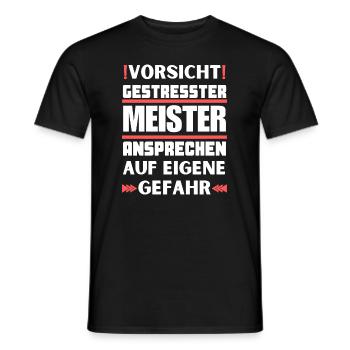 Don't talk to stressed master! - Men's T-Shirt - black - Front - AI Model Male 178 light (178cm)