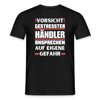 Gestresster Händler nicht ansprechen! - Männer T-Shirt - Schwarz - Vorne - AI Model Male 178 light (178cm)