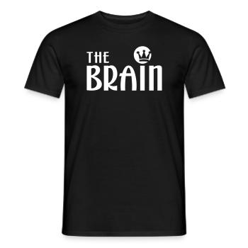 THE BRAIN - Männer T-Shirt - Schwarz - Vorne - AI Model Male 178 light (178cm)