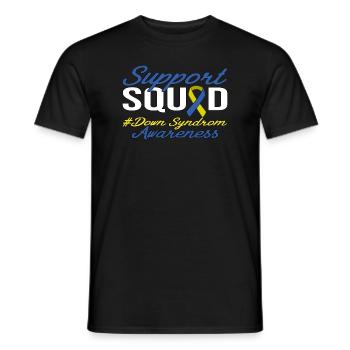 Support Squad - Down Syndrom Awareness - Männer T-Shirt - Schwarz - Vorne - AI Model Male 178 light (178cm)