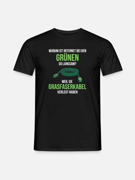 ANTI GRÜNEN T-SHIRT GEGEN GRÜNE KAPITALIST CDU CSU - Männer T-Shirt - Schwarz
