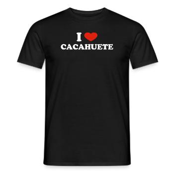 I Love Cacahuète - T-shirt homme - noir - Devant - AI Model Male 178 light (178cm)