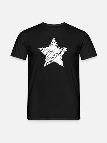 White Star - Men's T-Shirt - black