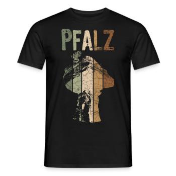 Pfalz Teufelstisch Palatinate Forest funny gift - Men's T-Shirt - black - Front - AI Model Male 178 light (178cm)